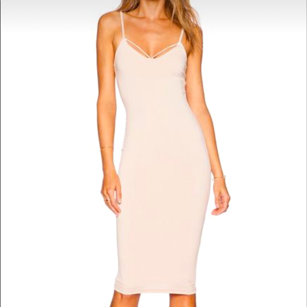 Nookie Blush Midi Bodycon Dress